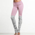 Sport Pink Patchwork Yoga Pants Fitness Skinny Running Tights Yoga Leggings Women Fitness Tights Workout Gym Running Pants